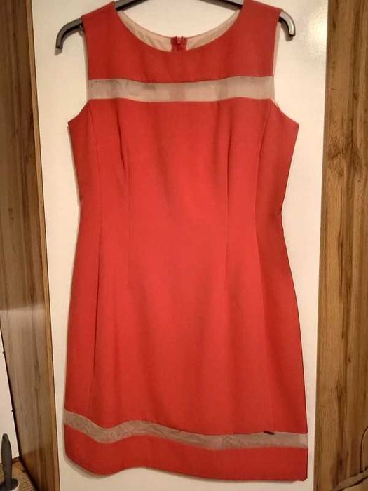 Sukienka w kolorze koral/fuksja na Komunię/wesele