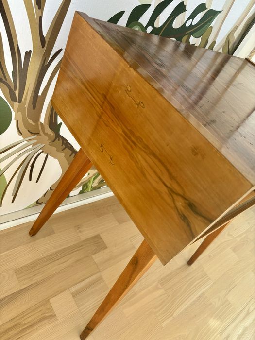 UNIKAT stolik/konsolka mid century PRL 50-te, vintage Głuchołazy DĄB