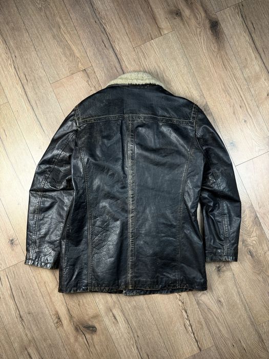 Шкіряна куртка Brogden Vintage Leather Jacket Овчина Гіпі XL