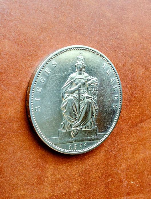 Talar, Wilhelm. Prusy, 1871 r. Srebro. STAN !