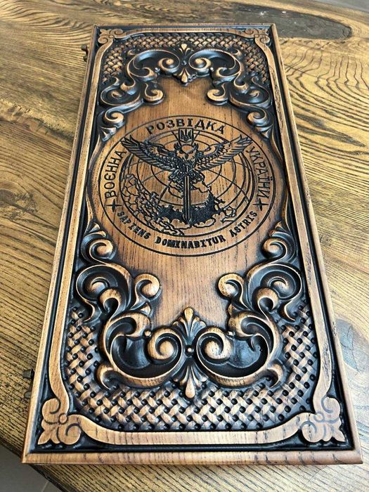 Дерев'яні нарди ручної роботи в подарунок чоловікові (Розвідка, ЗСУ)