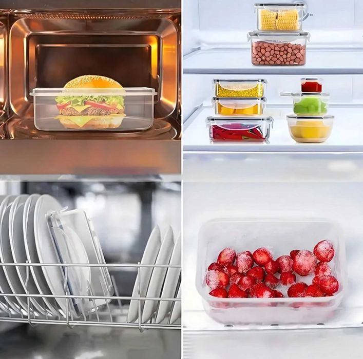 Plastikowe Pudełka na Żywność Lunchbox 12 szt