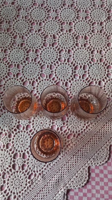 Szklanki Ząbkowice 4 sztuki PRL