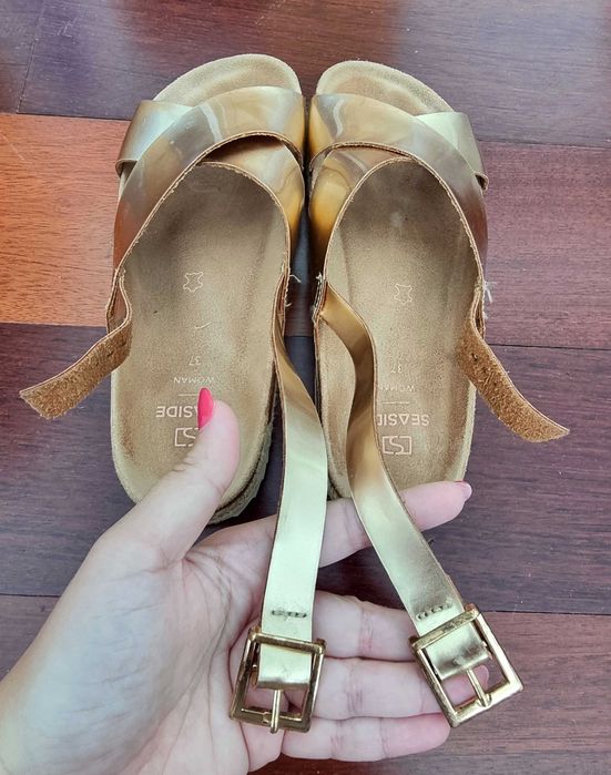 Sandálias em tom acobreado Seaside, tamanho 37