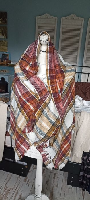 Szal szalik w kratę