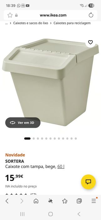 Caixas de arrumação ikeia sortera