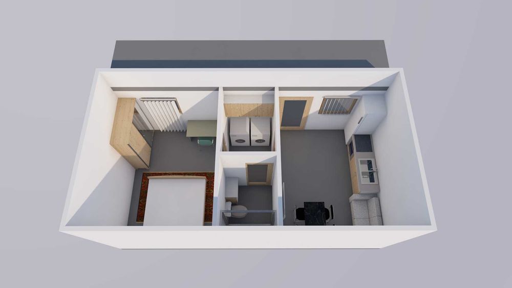 Bungalow T1 para construir no local