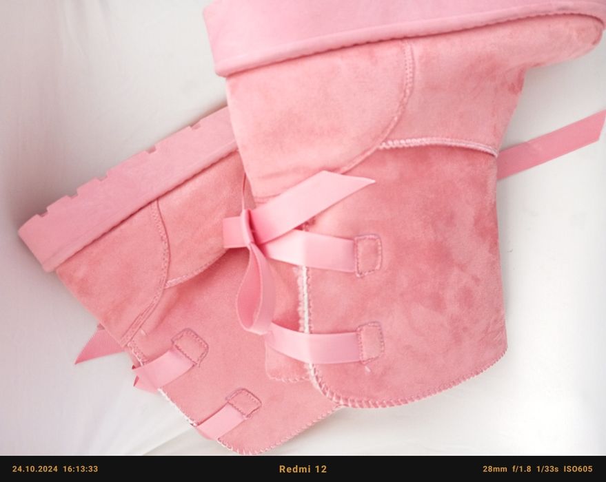 Różowe botki- misie