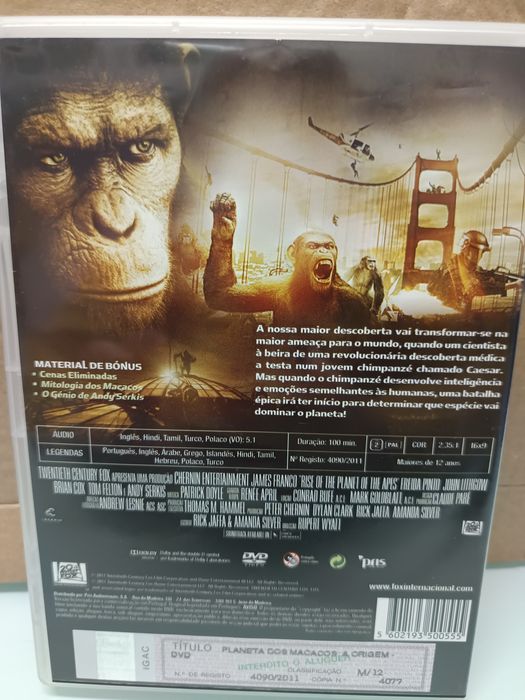DVD planeta macacos a origem