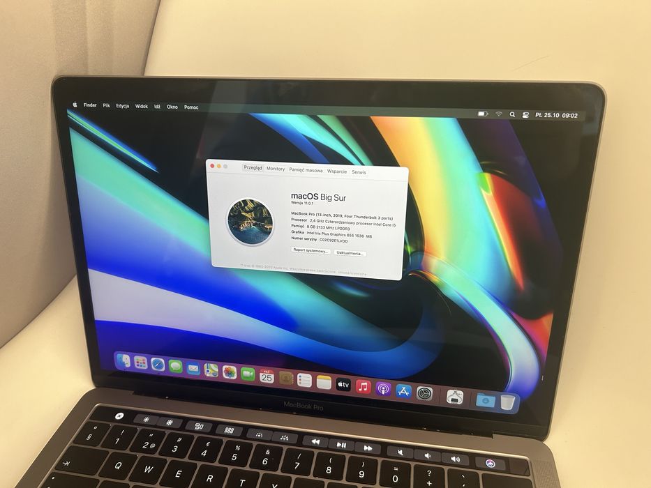 Apple Macbook Pro A1989 i5 2.4Ghz 8GB 512SSD Jak nowy!