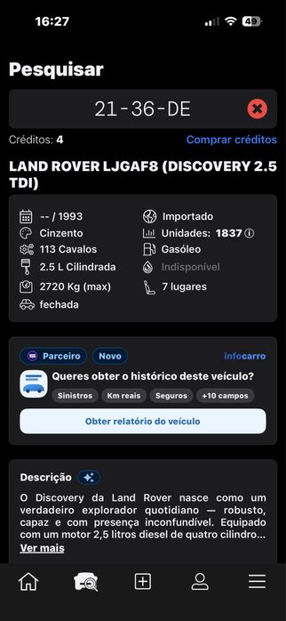 Land Rover LJGAF8 (descovery 2.5 TDI)