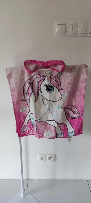 Ręcznik Szybkoschnący bawełna jednorożec z kapturem dla dziewczynki