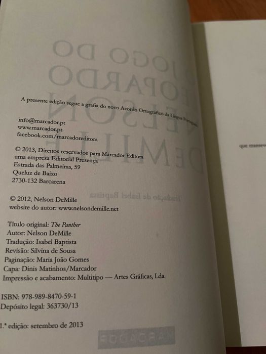 O Jogo do Leopardo    NELSON DEMILLE