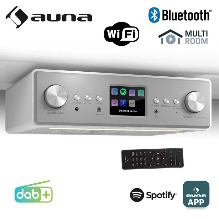 Radio Kuchenne Auna Connect Soundchef Internetowe Wi‑Fi, DAB+, FM, Bluetooth, Spotify, Multiroom - Polskie Menu