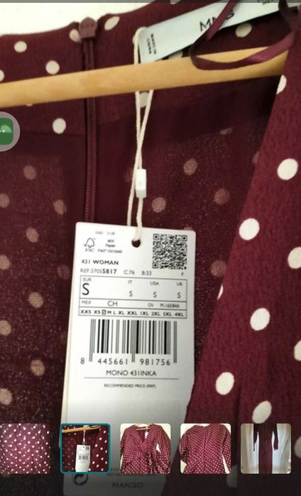 Macacão comprido Mango novo