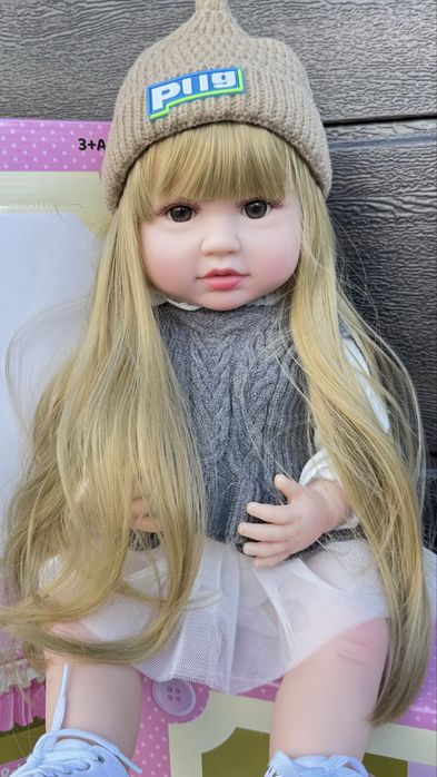 Гумова інтерактивна лялька ,реборн,кукла функціональна ,52 см