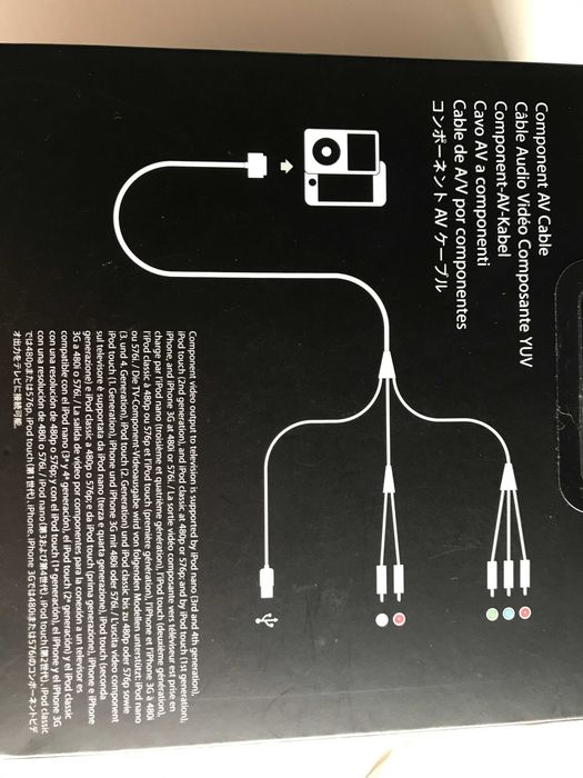 Apple Component AV Cable for iPod or iPhone
