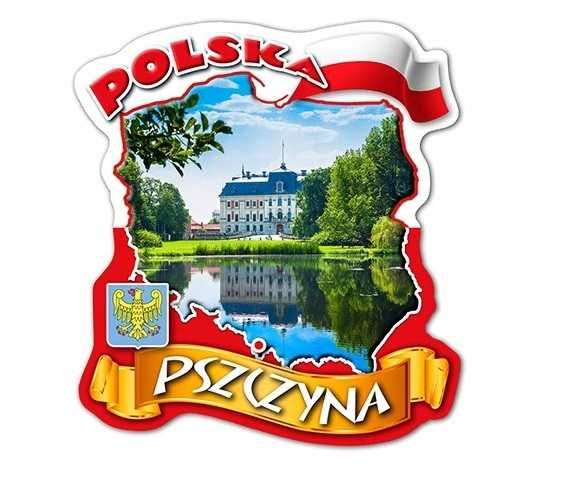 PSZCZYNA ZAMEK HERB MAPKA magnes na lodówkę W111