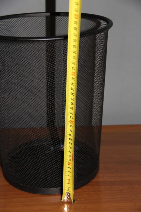 Металевий кошик для паперів чорний Ø29,5 / Н 37 см 17 л, Україна