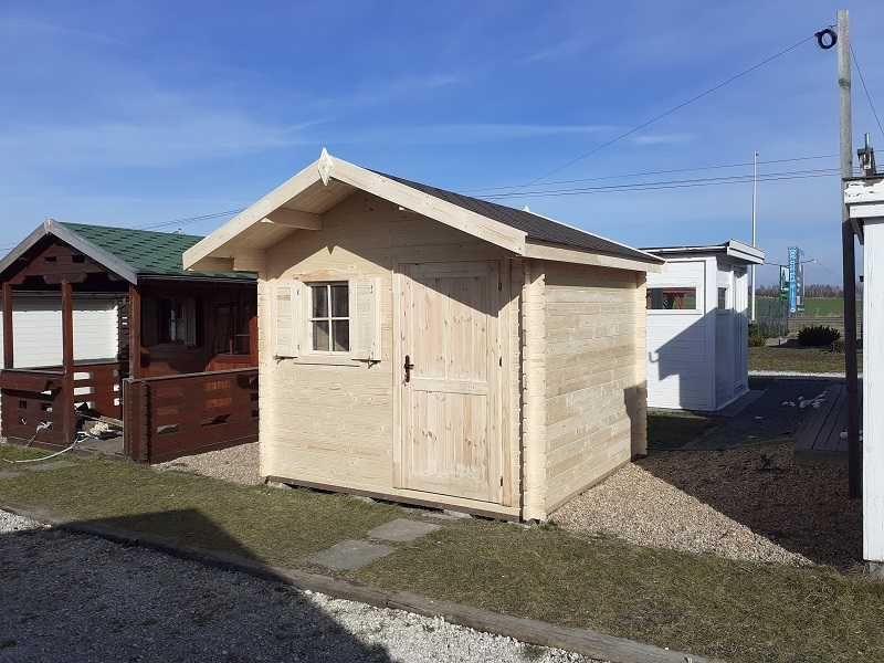 DOMEK GRZEŚ 3x3m Ogrodowy Gospodarczy BAL 28mm Podłoga BEZ POZWOLENIA