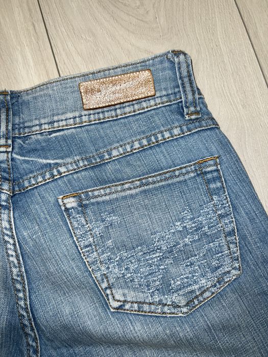 Джинсы низкая талия прямые bootcut flared 36 скинни 2000s 90s голубые