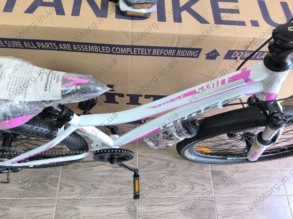 Велосипед Новий підлітковий Cross Smile 24"-26 для дівчинки 7-12 років