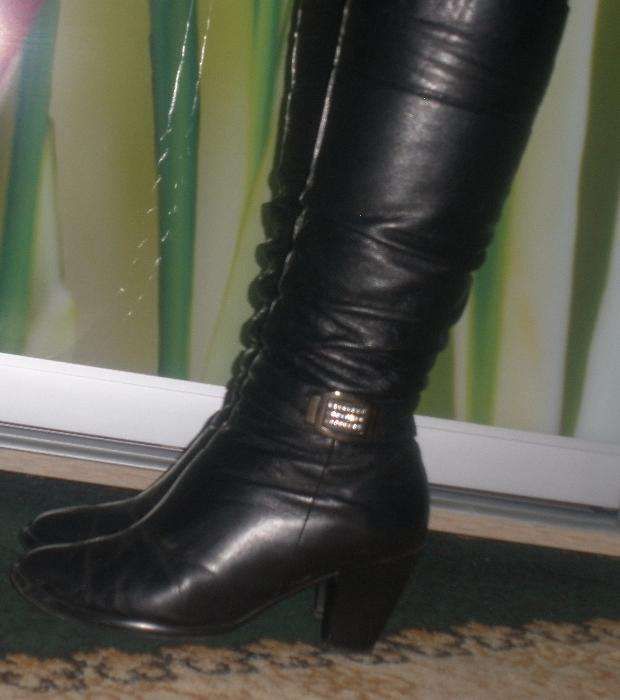 Кожаные сапожки