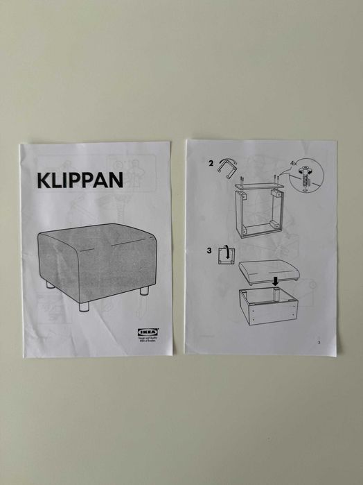 Sofá IKEA KLIPPAN + 2 Puffs/Repousa-pés + Almofadas