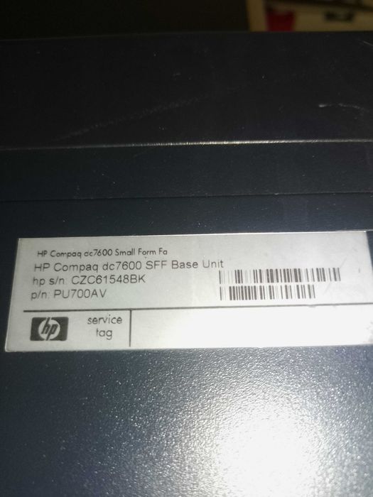 Computador HP, usado para peças