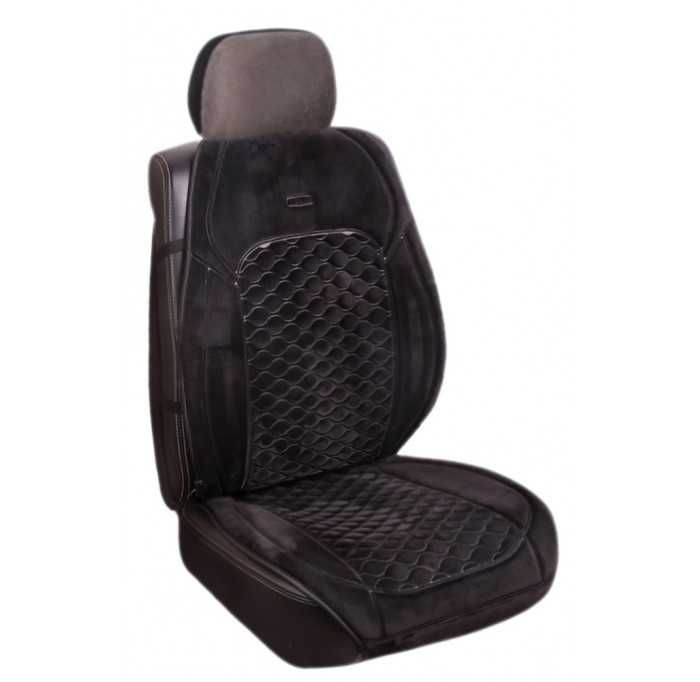 Чехол накидка на авто кресло с подогревом велюр Чехлы на сиденья авто