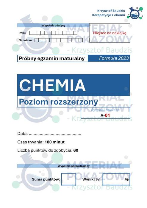 Korepetycje Chemia | Doświadczenia chemiczne | Matura 2027