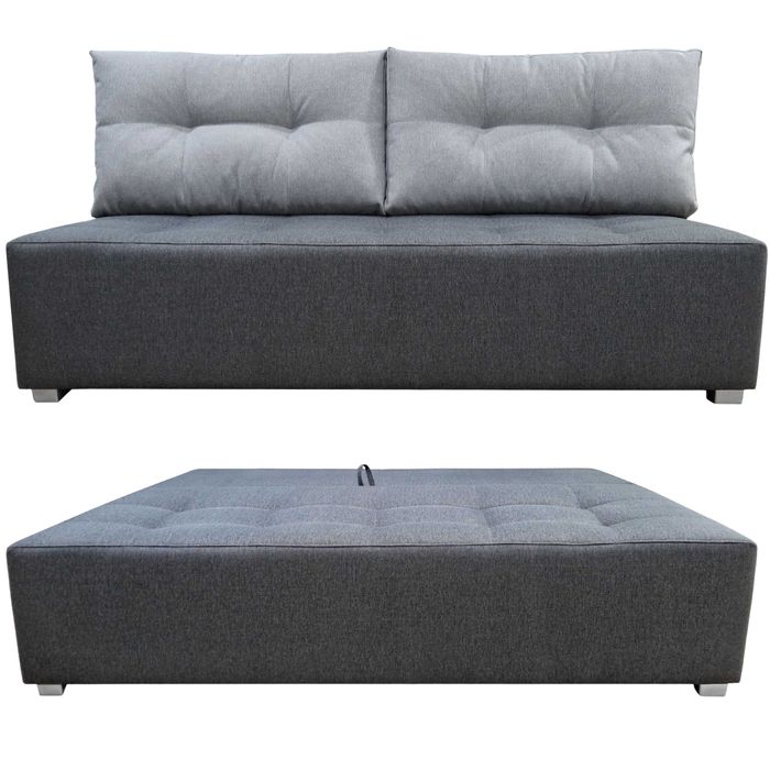Mała sofa rozkładana DARMOWA DOSTAWA Szara Młodzieżowa Kanapa Wersalka