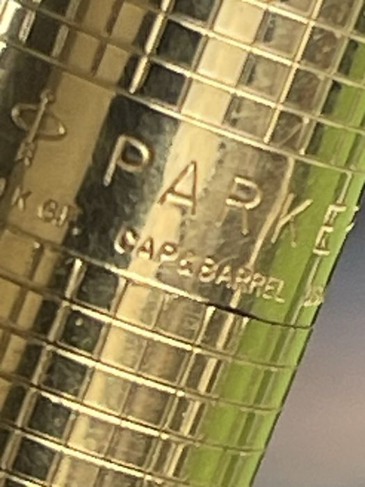 Caneta tinteiro vintage PARKER 75 insignia 14k G.F. USA - impecável.