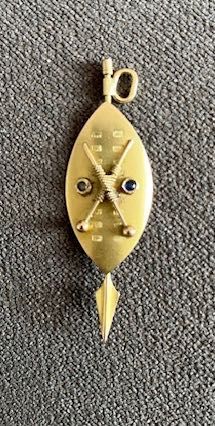 Złota zawieszka z diamentem i szafirem-Afryka !