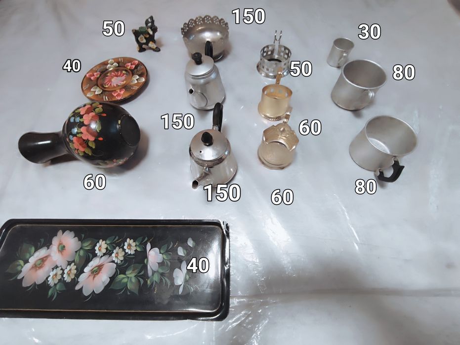 Посуд часів СРСР.Каструлі,тази,лотки,миски.