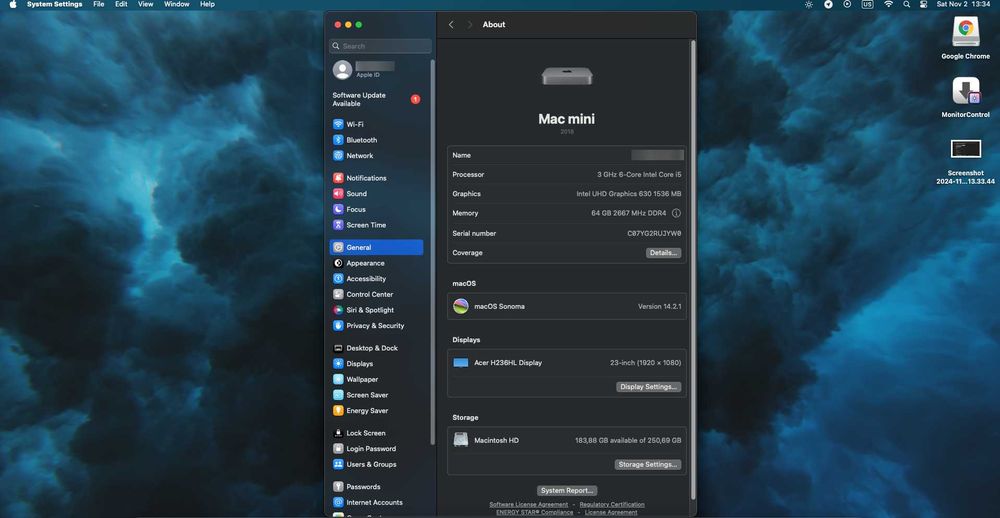 Apple Mac Mini 2018 i5 256/64