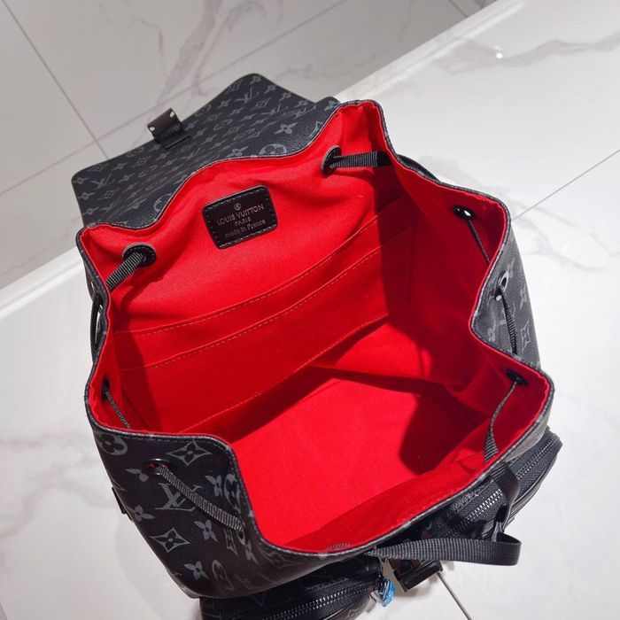 Рюкзак Louis Vuitton мужской черный портфель ранец кожаный оригинал