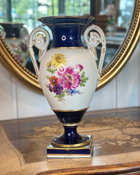 MIŚNIA przedwojenna amfora wazon porcelana xix wiek