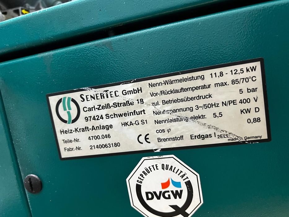 Gazowy agregat kogeneracyjny, SenerTec Dachs HKA-G S1