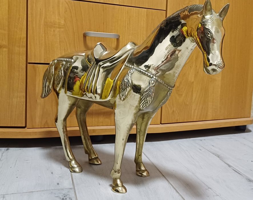 Koń mosiądz figurka rzeźba 6 kg