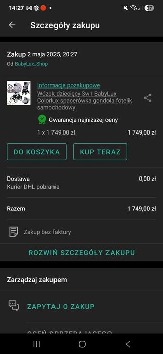 Wózek dla dziewczynki 2w1