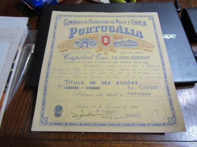 Ações Cerveja Companhia Portugália 1966