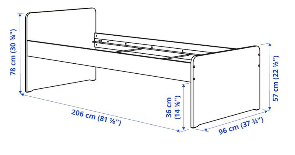 Conjunto de Cama de Solteiro Completa: Estrutura Branca