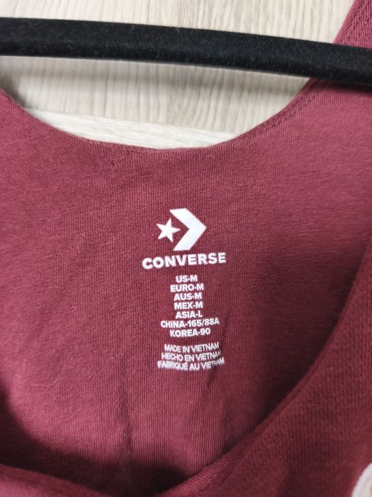 Burgundowy top sportowy Converse r. M