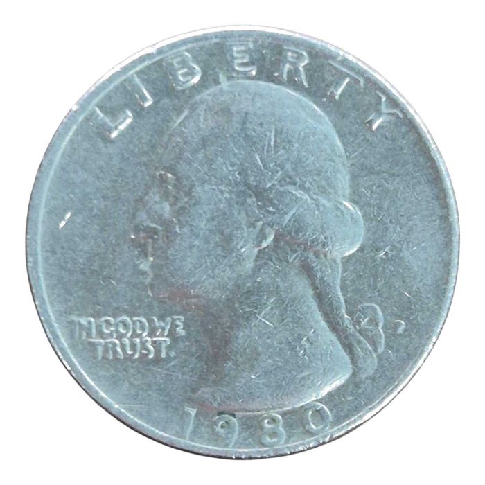 USA. Moeda 1/4 dollar 1980