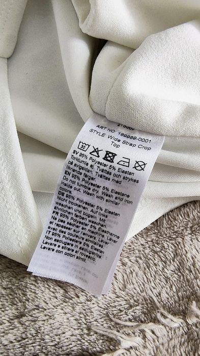 Top damski XS biały kremowy elegancki piękny okazja