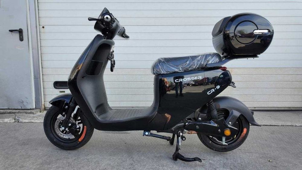 Електроскутер Crosser CR9 LiFePo4 1200W 30Ah 77V Електро скутер 2026 чорний ЛітійЗалізофосфат