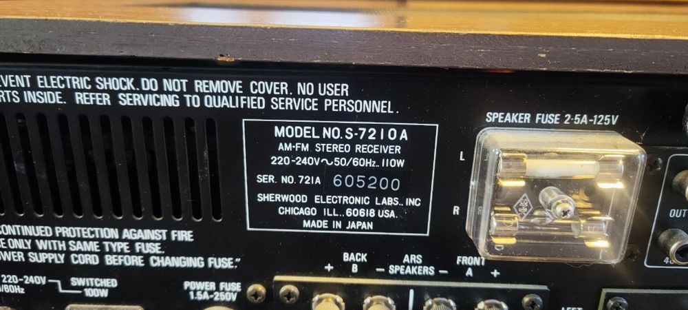 Amplituner SHERWOOD S-7210A piękny  stan Japan wzmacniacz