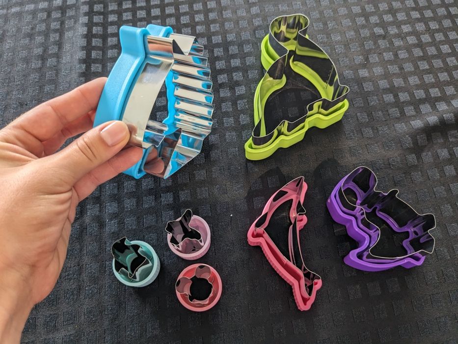 7 cortadores de bolachas, panquecas, etc