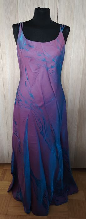 Coty zjawiskowa elegancka sukienka maxi szal 38/40